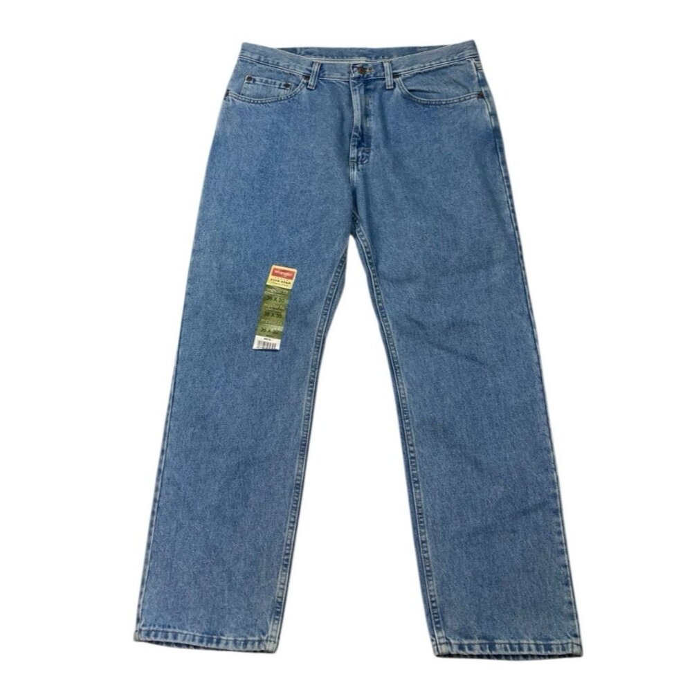 *New Wrangler Jeans Mens Size 36X30 Blue Regular Fit Workwear Chore Ranch Cowboy